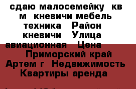 сдаю малосемейку30кв.м.,кневичи.мебель,техника › Район ­ кневичи › Улица ­ авиационная › Цена ­ 8 500 - Приморский край, Артем г. Недвижимость » Квартиры аренда   